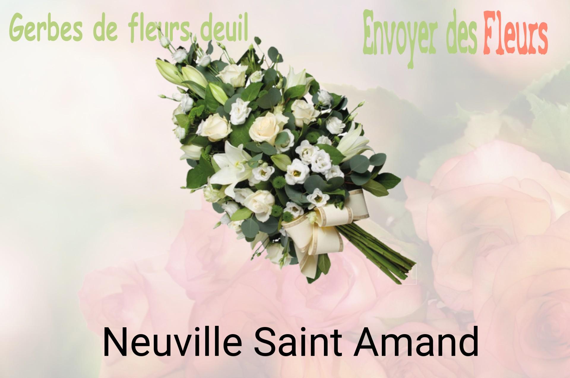 Gerbe de fleurs de deuil livrée à Neuville-Saint-Amand
